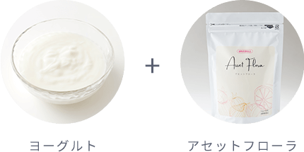 ヨーグルト + アセットフローラ